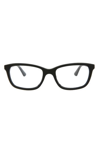 Mcq By Alexander Mcqueen Mcq 51mm Core Square Optical Glasses In Black Black Transparent