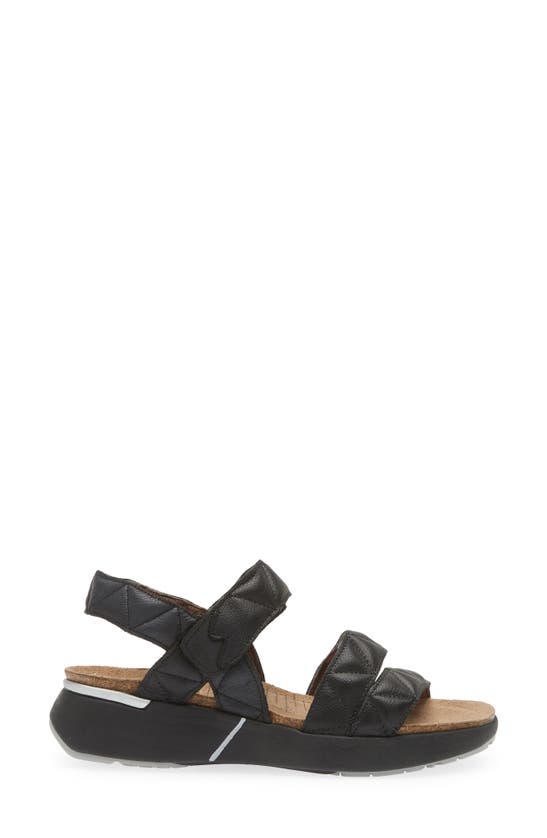 Naot Kayla Sport Wedge Sandal In Soft Black Leather