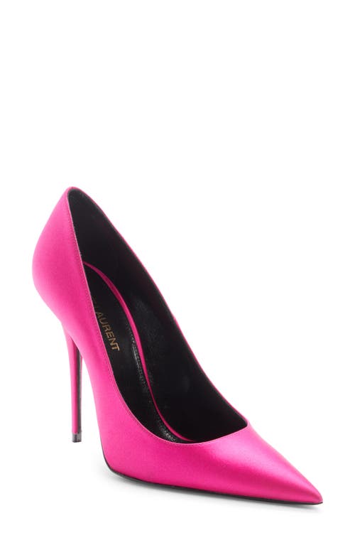 Saint Laurent Marylin Pointed Toe Pump in Hype Rose