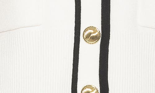 Alexia Admor Mari Tipped Sweater Jacket In Ivory