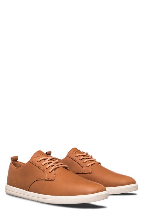 CLAE Ellington Sneaker in Cashew Brown Leather