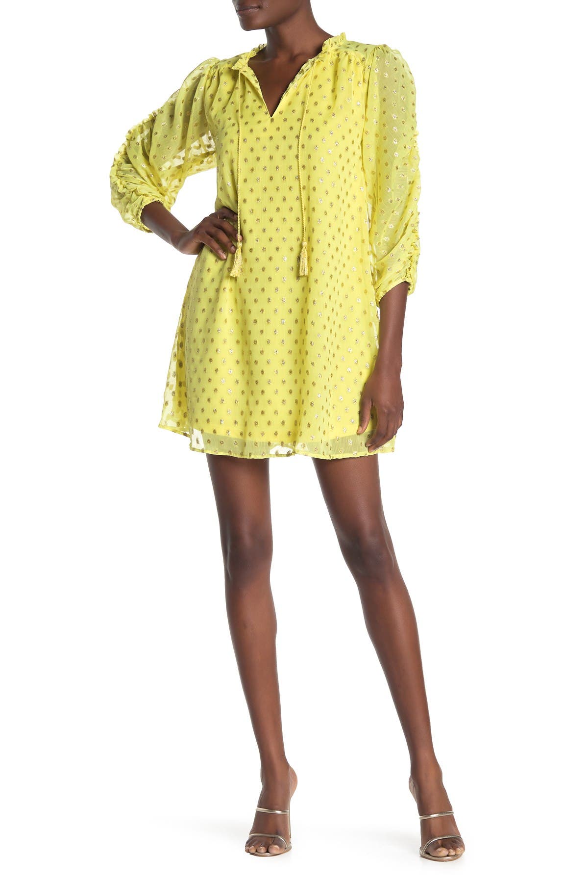 nordstrom ruched long sleeve dress