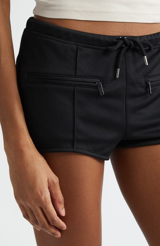 Shop Courrèges Interlock Mini Shorts In Black