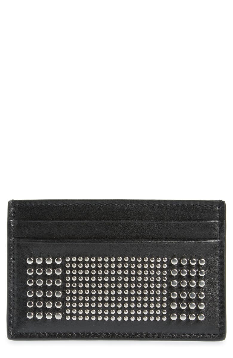 Alexander McQueen Studded Leather Card Holder Nordstrom