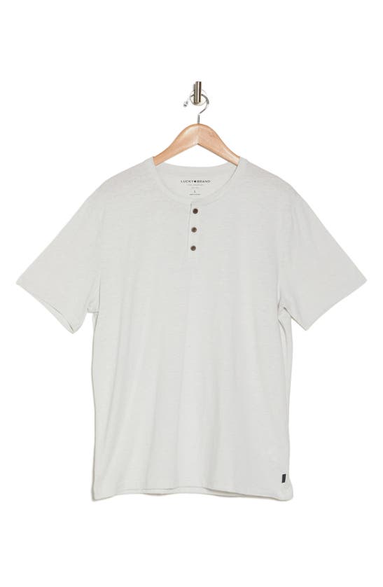 Lucky Brand Cotton Blend Jersey Henley In White