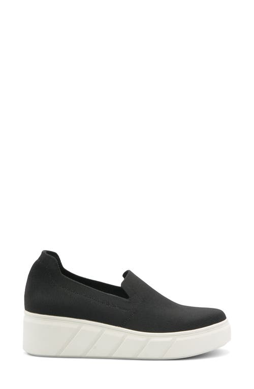 Charles David Rhody Platform Wedge Sneaker In Black