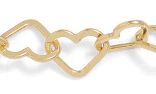 Awe Inspired Eternity Heart Chain Necklace In 14k Gold Vermeil