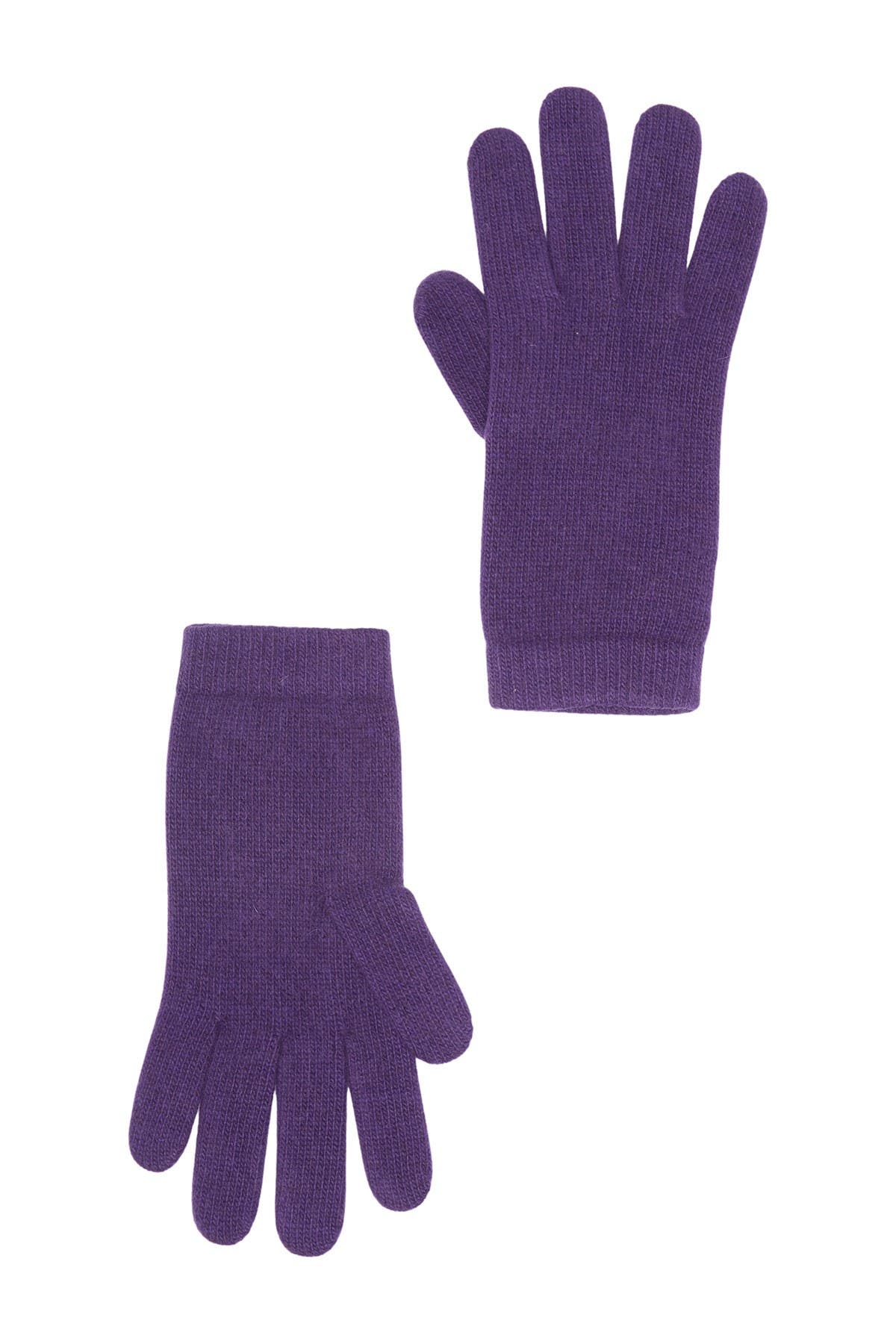 purple cashmere gloves