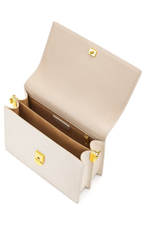 Jw Pei Joy Metallic Faux Leather Shoulder Bag In Ivory Lizard