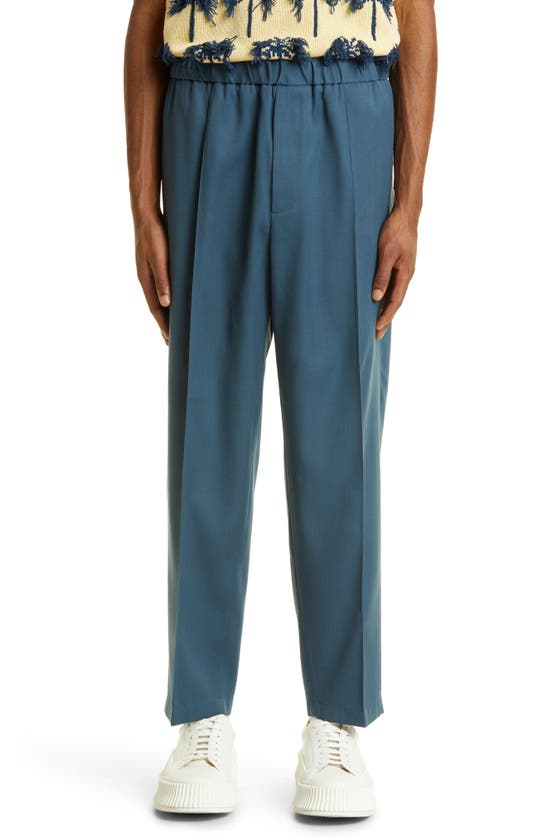 Jil Sander Lightweight Wool Trousers In Marine | ModeSens