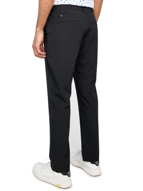 CONSTRUCT CONSTRUCT REGULAR FIT SOLID FLAT FRONT RECYCLED PERFORMANCE GOLF PANTS