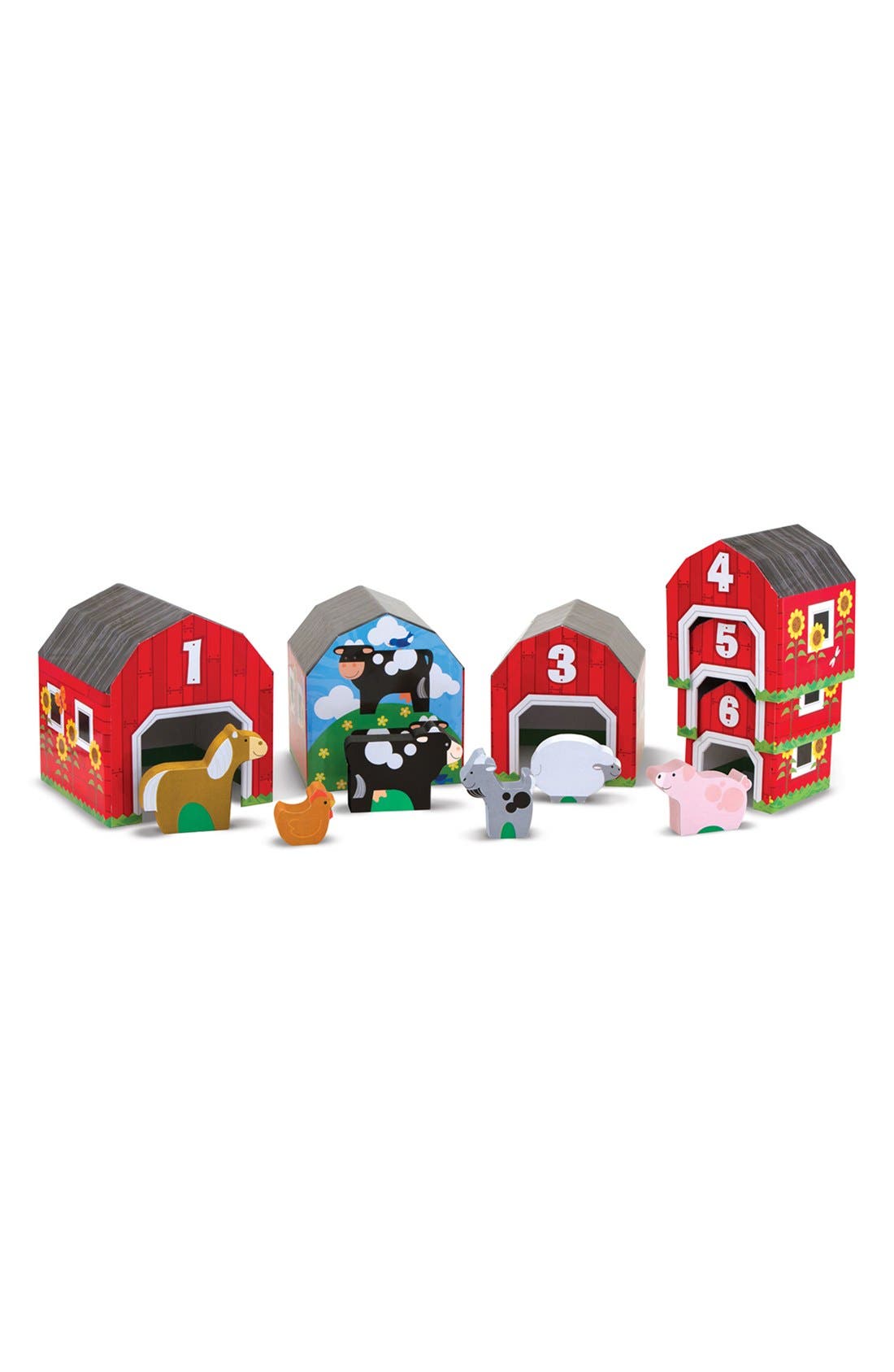 UPC 000772024341 product image for Toddler Melissa & Doug Nesting Barns & Animals Toy Red Multi One Size | upcitemdb.com