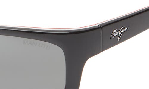 Maui Jim 61mm Square Core Polarized Sunglasses In Black Black Grey