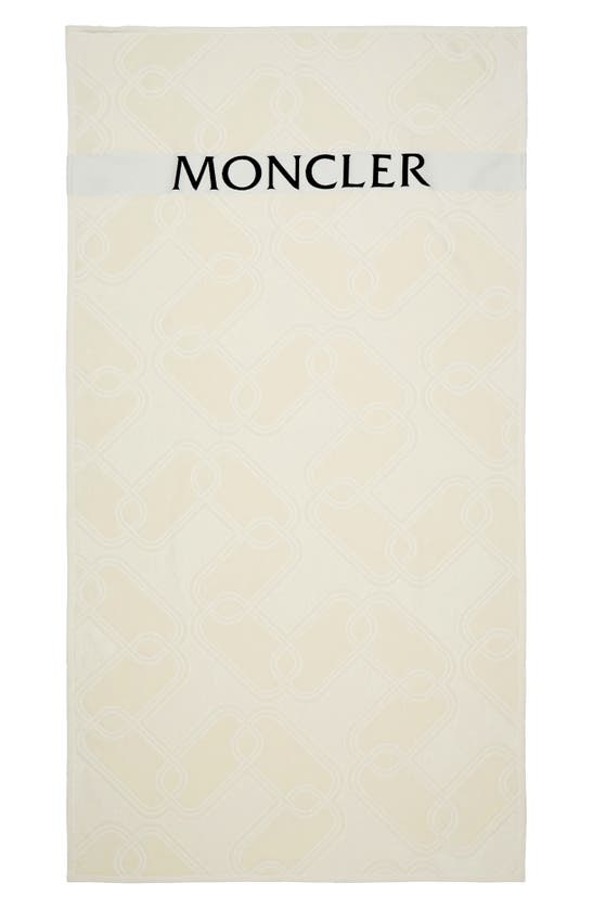 Moncler Archivio Dna Beach Towel In Antique White