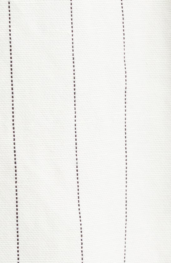Shop Max Mara Giuliva Pinstripe High Waist Linen & Cotton Wide Leg Trousers In White Black