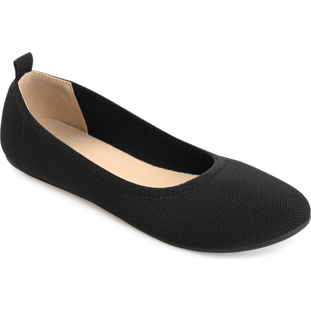 Shop Journee Collection Jersie Knit Ballet Flat In Black