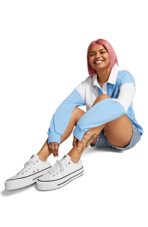 Shop Converse Chuck Taylor® All Star® Lift Low Top Leather Sneaker In White/black/white
