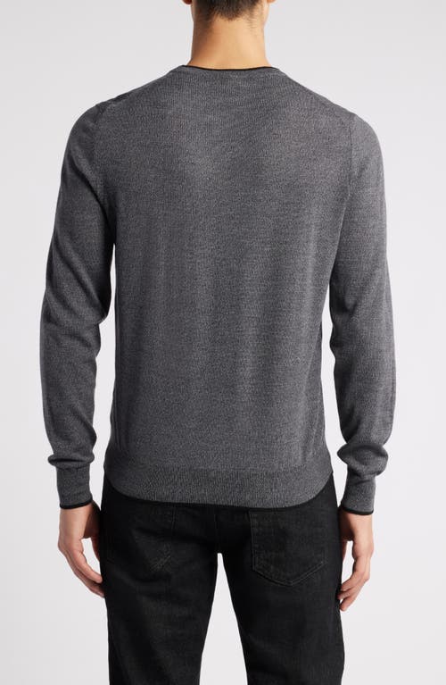 Shop Canali Mélange Wool Sweater In Grey