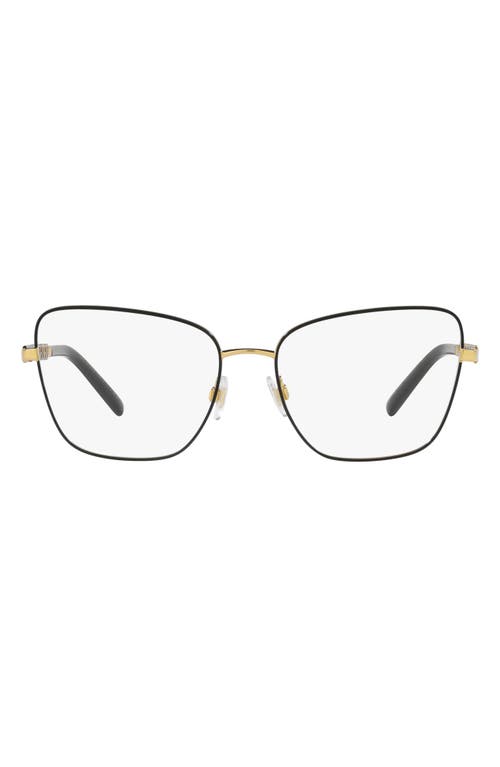 Dolce & Gabbana 55mm Butterfly Optical Glasses in Gold at Nordstrom