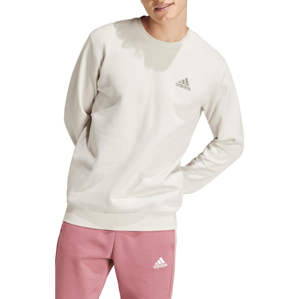 Shop Adidas Originals Adidas Trefoil Essentials Feel Cozy Sweatshirt In Alumina