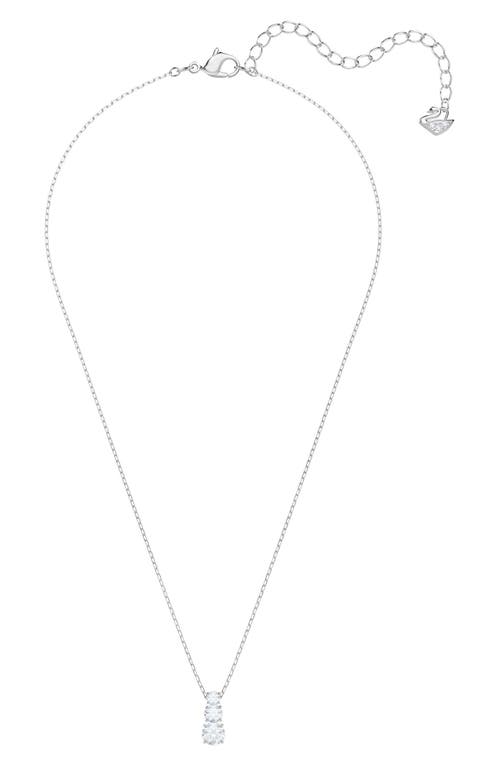 Shop Swarovski Attract Trilogy Pendant Necklace In Silver/clear Crystal