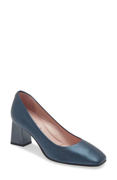 Naot Cass Patent Pump in Navy Nappa Leather 