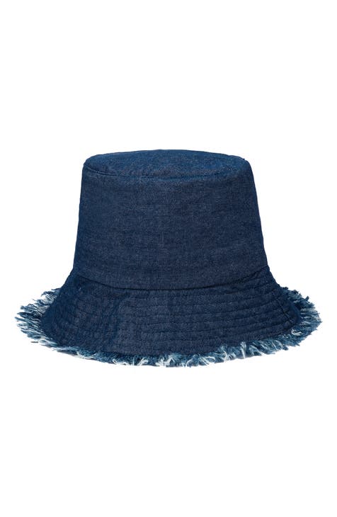 Wide Brim Hat Denim Hat Blue Denim Hat Blue Womens Hat 