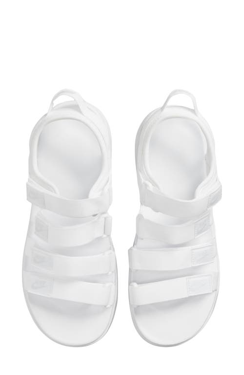 Shop Nike Icon Classic Platform Sandal In White/pure Platinum/white