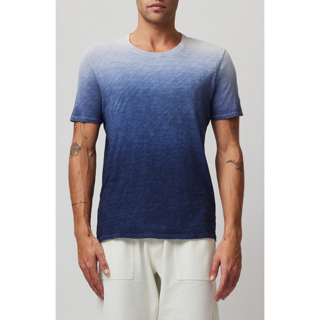 Shop Atm Anthony Thomas Melillo Ombré Cotton Slub T-shirt In Salt Grey/ink Combo