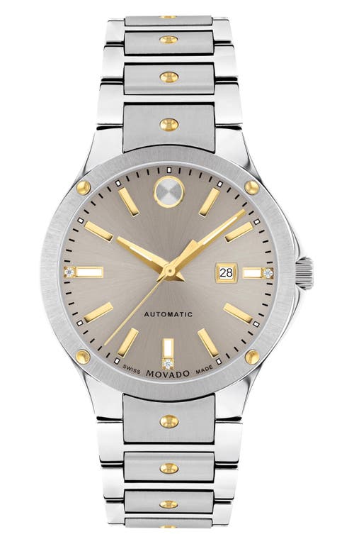 Shop Movado Se Automatic Bracelet Watch, 33mm In Silver/grey
