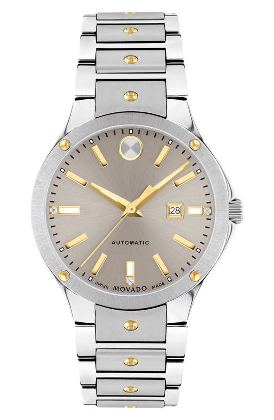 Movado Se Automatic Bracelet Watch, 33mm In Silver/ Grey