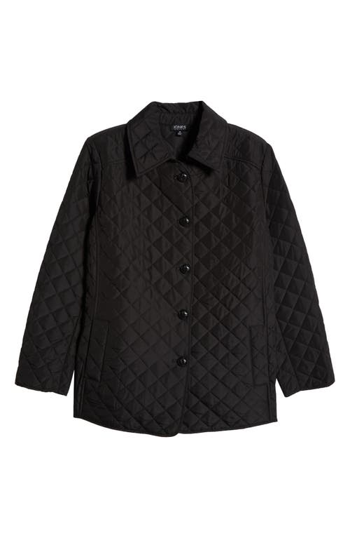 Jones New York Quilted Coat In Jones Black