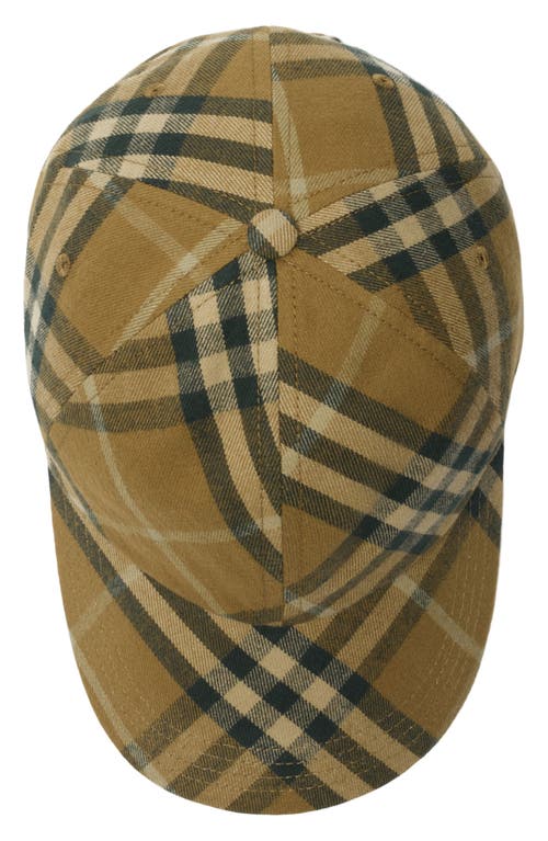 Shop Burberry Check Cotton Twill Adjustable Baseball Cap In Camp Ip Check