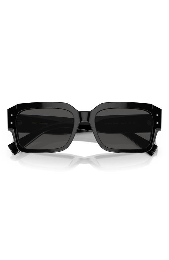Dolce & Gabbana 56mm Square Sunglasses In Black