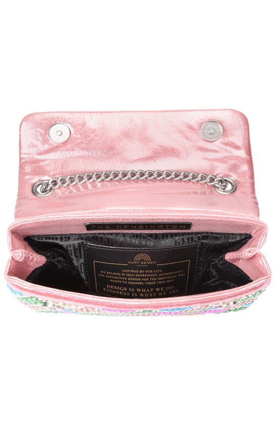 Shop Kurt Geiger London Medium Kensington Convertible Crossbody Bag In Open Pink