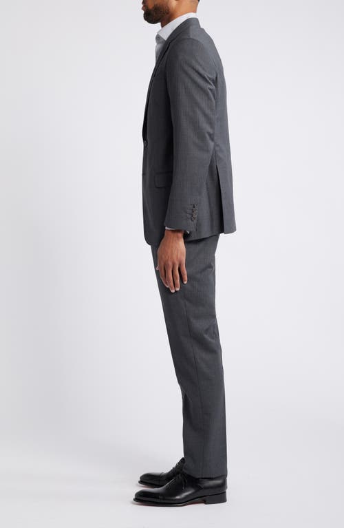 Shop Emporio Armani Microcheck Virgin Wool Suit In Grey