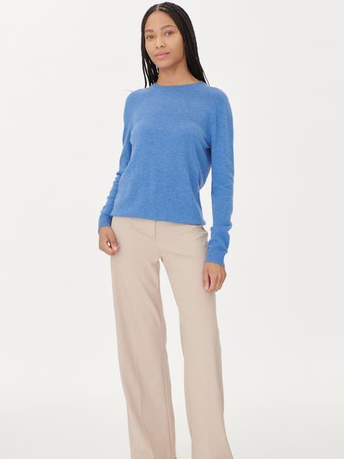 Shop Gobi Cashmere Crew Neck Sweater In Blue