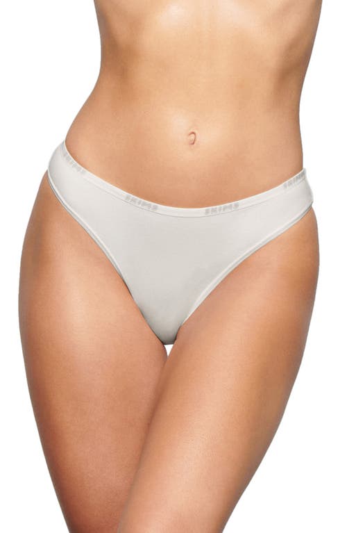 SKIMS Stretch Cotton Logo High Leg Bikini at Nordstrom,