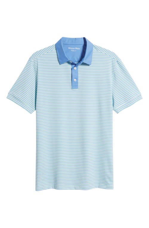 Shop Mizzen + Main Mizzen+main Versa Stripe Performance Polo In Provence Multi Stripe