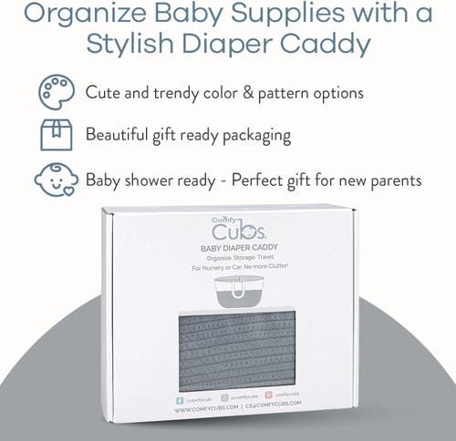 Comfy Cubs Rope Diaper Caddy Organizer In Pacific Blue