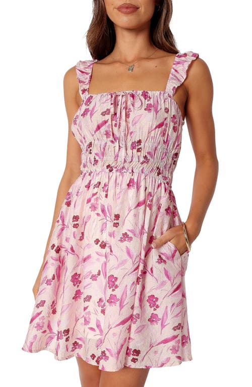 Petal And Pup Petal & Pup Scout Floral Shirred Minidress In Pink