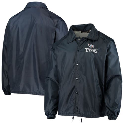 DUNBROOKE Men's Navy Tennessee Titans Coaches Classic Raglan Full-Snap Windbreaker Jacket