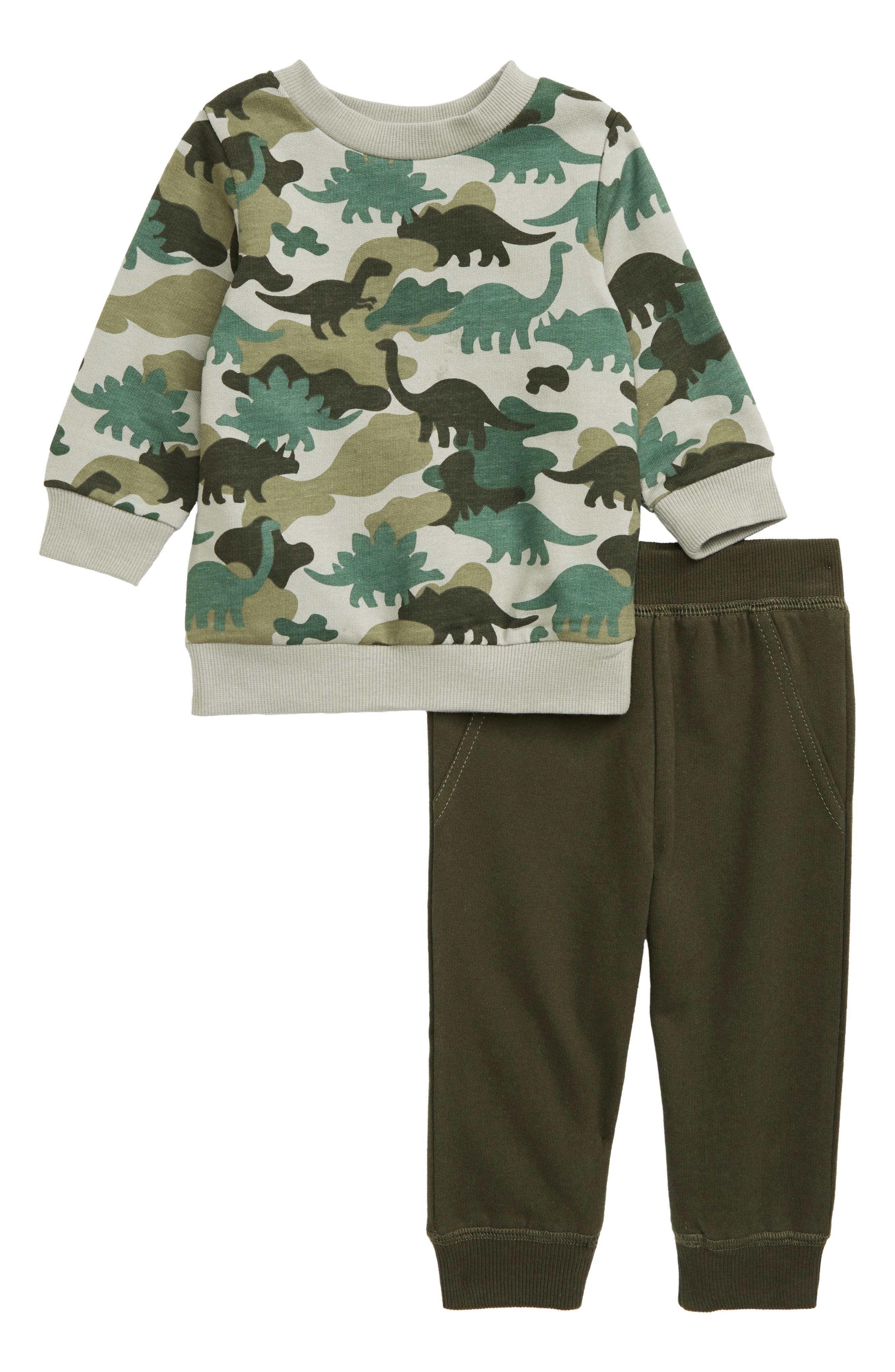 Dino Camo Sweatshirt & Sweatpants Set