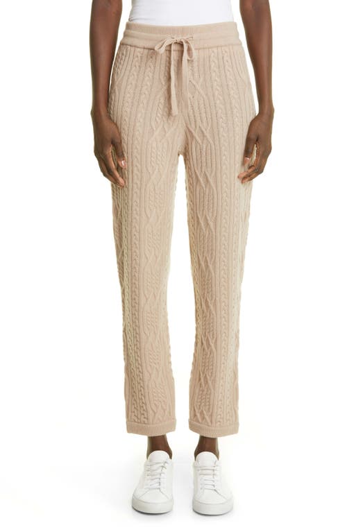 arch4 Marylebone Cable Knit Cashmere Pants in Fawn