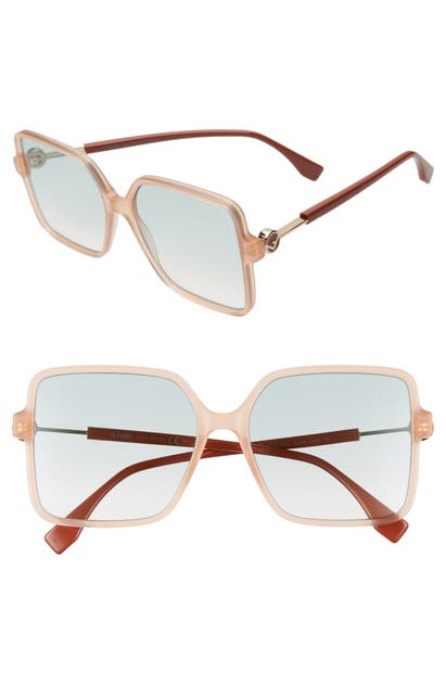 FENDI 58MM GRADIENT SQUARE SUNGLASSES,FF0411S