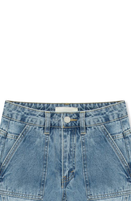 Shop Habitual Kids Kids' Seamed Wide Leg Jeans In Indigo