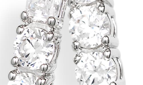 NADRI NADRI CROSS CZ HOOP EARRINGS