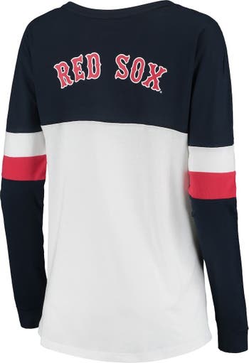 Boston Red Sox Fanatics Branded Pressbox Long Sleeve T-Shirt - White