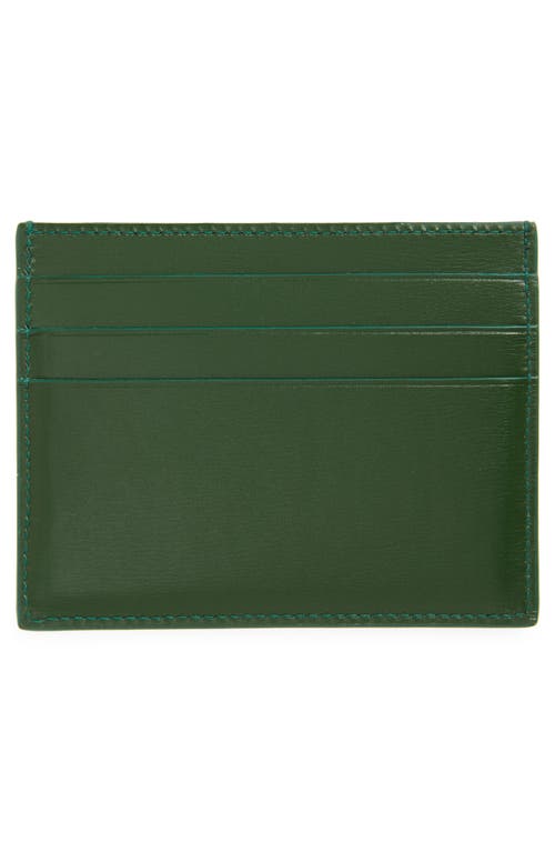 Ferragamo Leather Card Case In Forest Green