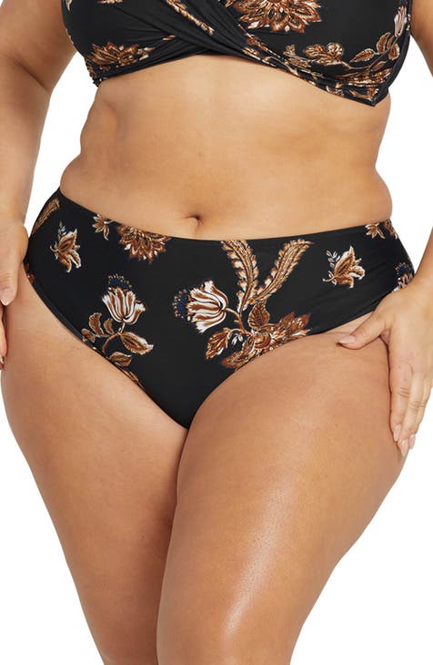 Cœur flocked pattern bikini panty